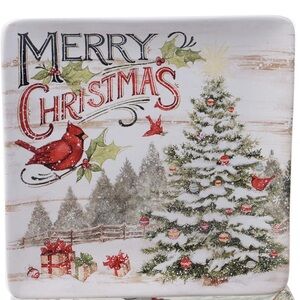 Certified International Evergreen Christmas 10.5" Dinner Plate